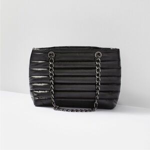 NWT Think Royln Nell Quilted Black Tote Bag